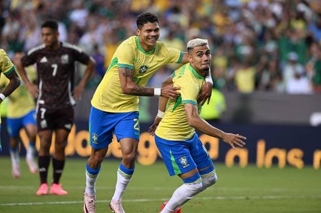 RECORD DATE NOT STATED Seleccion Mexicana 2024 Mexico vs Brazil Andreas Pereira celebrates his goal 0-1 of Brazil during the game International Friendly, Länderspiel, Nationalmannschaft between Mexican national team, Nationalteam (Mexico) and Brazil at Kyle Field Stadium, on June 08, 2024, College Station, Texas, United States. COLLEGE STATION TEXAS UNITED STATES  Copyright: xDavidxLeahx 20240608201623_SNM_AM_MEX_BRA_PEREIRA77