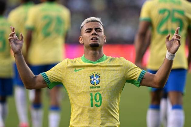 RECORD DATE NOT STATED Seleccion Mexicana 2024 Mexico vs Brazil Andreas Pereira celebrates his goal 0-1 of Brazil during the game International Friendly, Länderspiel, Nationalmannschaft between Mexican national team, Nationalteam (Mexico) and Brazil at Kyle Field Stadium, on June 08, 2024, College Station, Texas, United States. COLLEGE STATION TEXAS UNITED STATES  Copyright: xDavidxLeahx 20240608203752_SNM_AM_MEX_BRA_PEREIRA102