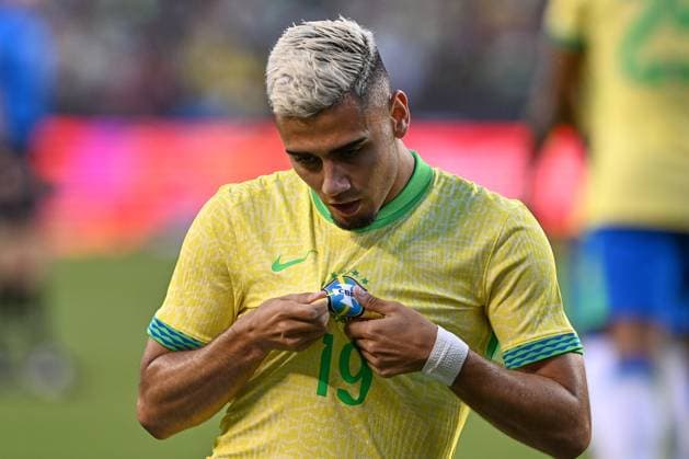 RECORD DATE NOT STATED Seleccion Mexicana 2024 Mexico vs Brazil Andreas Pereira celebrates his goal 0-1 of Brazil during the game International Friendly, Länderspiel, Nationalmannschaft between Mexican national team, Nationalteam (Mexico) and Brazil at Kyle Field Stadium, on June 08, 2024, College Station, Texas, United States. COLLEGE STATION TEXAS UNITED STATES  Copyright: xDavidxLeahx 20240608203742_SNM_AM_MEX_BRA_PEREIRA104