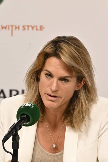 Tennis : Roland Garros 2024 - France - Amelie Mauresmo - press conference, PK, Pressekonferenz Tennis : Roland Garros 2024 - France - 09 06 2024 ChrysleneCaillaud Panoramic 