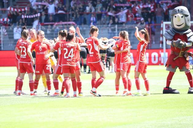 DEU, Region, Frauen, 1.FC Union vs. Henstedt-Ulzburg, 09.06.2024, Stadion Alte Foersterei, Berlin, DEU, Region, Frauen, 1.FC Union vs. Henstedt-Ulzburg, im Bild: Unioner-Spieler DFL - regulations prohibit any use of Photographs as image sequences and or quasi-video Foto: Juergen Engler nordphoto GmbH