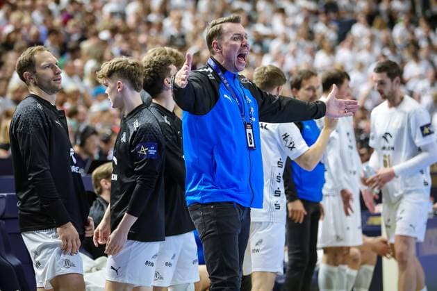 09.06.2024, Köln, Handball, TruckScout24 EHF FINAL4, Machineseeker Champions League Men, Lanxess-Arena, Spiel um Platz 3, SC Magdeburg - THW Kiel: Headcoach Trainer Filip Jicha (THW Kiel) gestikulierend Nordrhein-Westfalen Deutschland *** 09 06 2024, Cologne, handball, TruckScout24 EHF FINAL4, Machineseeker Champions League Men, Lanxess Arena, match for 3rd place, SC Magdeburg THW Kiel head coach Filip Jicha THW Kiel gesticulating North Rhine-Westphalia Germany