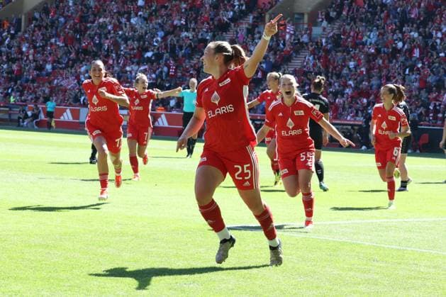 DEU, Region, Frauen, 1.FC Union vs. Henstedt-Ulzburg, 09.06.2024, Stadion Alte Foersterei, Berlin, DEU, Region, Frauen, 1.FC Union vs. Henstedt-Ulzburg, im Bild: 7:0 durch Dina Sophia Orschmannin (1.FC Union Berlin 25) DFL - regulations prohibit any use of Photographs as image sequences and or quasi-video Foto: Juergen Engler nordphoto GmbH