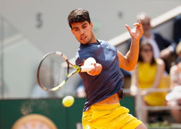 Carlos Alcaraz (ESP) Herren Einzel, Finale, Endspiel Tennis - French Open 2024 - Roland Garros - Paris - - France - 9 June 2024. Copyright: xJuergenxHasenkopfx
