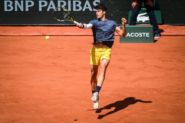 June 9, 2024, Paris, France, France: Carlos ALCARAZ of Spain during the fifteenth day of Roland-Garros 2024, French Open 2024, Grand Slam tennis tournament at the Roland-Garros Stadium on June 09, 2024 in Paris, France. Paris France - ZUMAm308 20240609_zsp_m308_002 Copyright: xMatthieuxMirvillex
