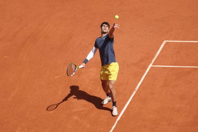 ROLAND GARROS PHOTOPQR LE PARISIEN Arnaud Journois ; Roland Garros 2024. Le 9 juin 2024. Finale Hommes : Court Philippe Chatrier : Alexander ZVEREV (GER) vs Carlos ALCARAZ (ESP) French Tennis Open in Roland Garros in Paris on June 9, 2024