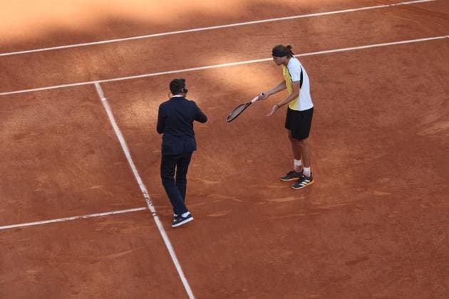 ROLAND GARROS PHOTOPQR LE PARISIEN Le Parisien Arnaud Journois ; PARIS ; 09 06 2024 ; TENNIS , ROLAND GARROS 2024 , SIMPLE MESSIEURS , COURT PHILIPPE CHATRIER 09 06 2024 FINALE CARLOS ALCARAZ vs ALEXANDER ZVEREV PHOTO LE PARISIEN ARNAUD JOURNOIS French Tennis Open in Roland Garros in Paris on June 9, 2024