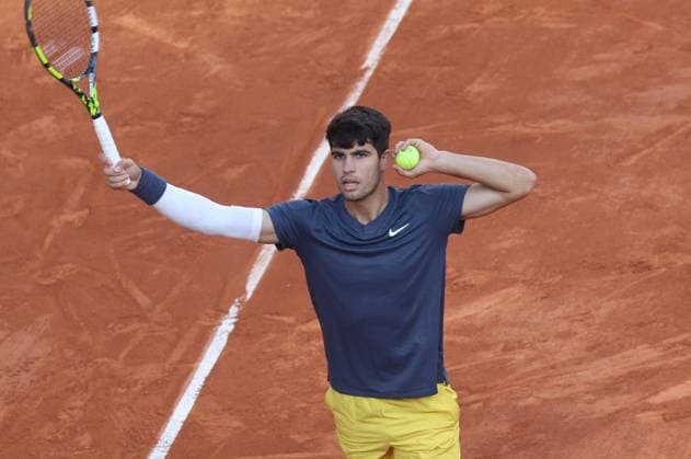 ROLAND GARROS PHOTOPQR LE PARISIEN Le Parisien Arnaud Journois ; PARIS ; 09 06 2024 ; TENNIS , ROLAND GARROS 2024 , SIMPLE MESSIEURS , COURT PHILIPPE CHATRIER 09 06 2024 FINALE CARLOS ALCARAZ vs ALEXANDER ZVEREV PHOTO LE PARISIEN ARNAUD JOURNOIS French Tennis Open in Roland Garros in Paris on June 9, 2024