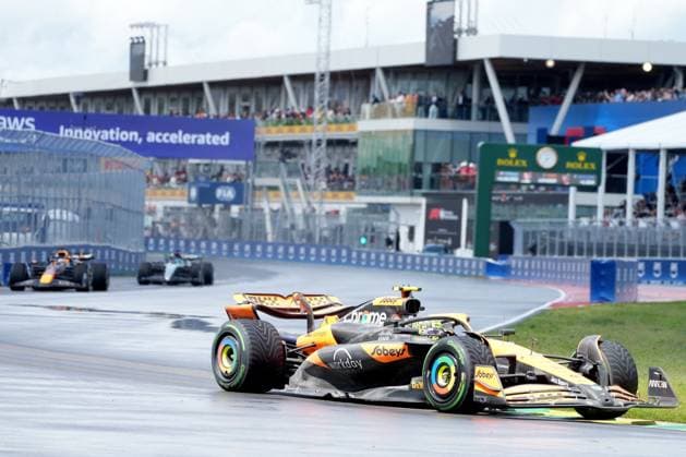June 9, 2024, Montreal, Pq, CANADA: McLaren driver Lando Norris, of the United Kingdom, leads during the Canadian Grand Prix Formula 1 car race, in Montreal, Sunday, June 9, 2024. Canada News - June 9, 2024 - ZUMAc35_ 20240609_zaf_c35_046 Copyright: xChristinnexMuschix