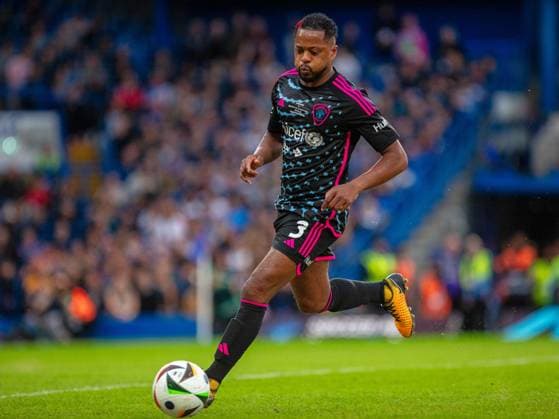 Stamford Bridge Stadium, England 9th June 2024: Patrice Evra (Former footballer) during the celebrity Unicef SoccerAid Charity event between England Xl and the World XI at Stamford Bridge Stadium in London, England 9th June 2024 Photo: Jayde Chamberlain SPP. Jayde Chamberlain SPP (Jayde Chamberlain SPP) Copyright: xJaydexChamberlain SPPx spp-en-JaCh-Unicef SoccerAid Charity event between England Xl and the World XI at Stamford Bridge Stadium in London England 9th June 2024_090