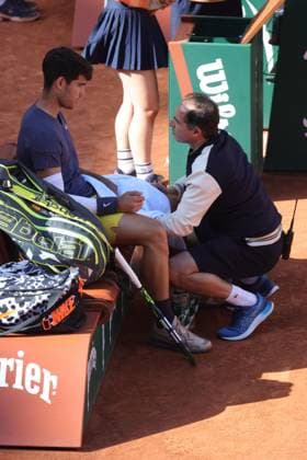 Carlos Alcaraz, ESP, during final of 2024 French Open at Roland Garros, Paris, 09 06 2024; -