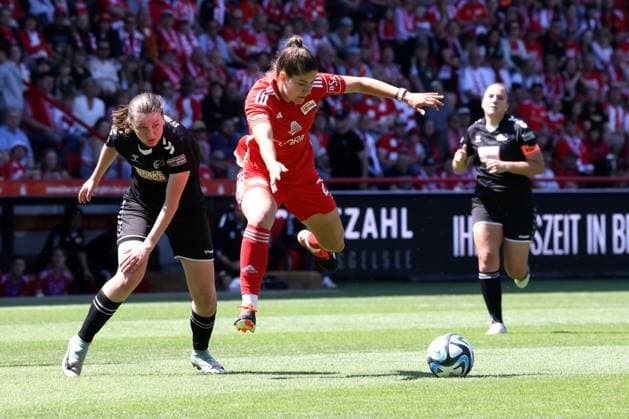 DEU, Region, Frauen, 1.FC Union vs. Henstedt-Ulzburg, 09.06.2024, Stadion Alte Foersterei, Berlin, DEU, Region, Frauen, 1.FC Union vs. Henstedt-Ulzburg, im Bild:Anouk Blaschka(1.FC Union Berlin 22), Liv Rike Fuss (Henstedt-Ulzburg 21) DFL - regulations prohibit any use of Photographs as image sequences and or quasi-video Foto: Juergen Engler nordphoto GmbH