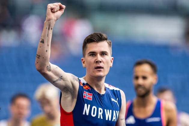 Sport Themen der Woche KW24 Sport Bilder des Tages 240610 Jakob Ingebrigtsen of Norway celebrates after men s 1500 meters qualification during day 4 of the 2024 European Athletics Championships on June 10, 2024 in Rome. Photo: Vegard Grott BILDBYRAN kod VG VG0620 bbeng friidrott athletics friidrett friidrotts-em em friidretts-em 2024 european athletics championships jubel *** 240610 Jakob Ingebrigtsen of Norway celebrates after men s 1500 meters qualification during day 4 of the 2024 European Athletics Championships on June 10, 2024 in Rome Photo Vegard Grott BILDBYRAN kod VG VG0620 bbeng friidrott athletics friidrett friidrotts em em friidretts em 2024 european athletics championships jubel  Copyright: VEGARDxGRoTT BB240610VG046