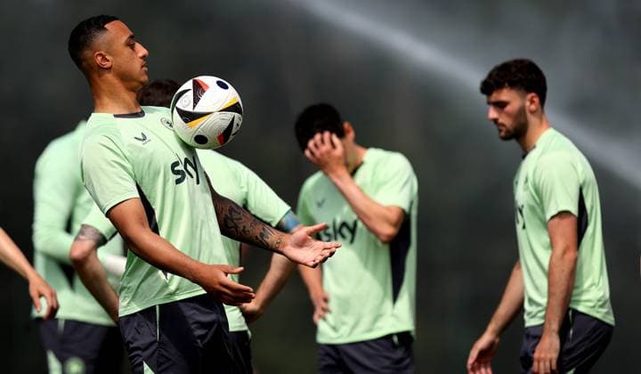 Republic of Ireland Squad Training, Estadio de Sao Miguel, Azores, Portugal 10 6 2024 Adam Idah Adam Idah 10 6 2024  Copyright: x INPHO RyanxByrnex RB1_7618