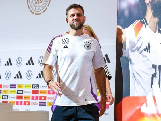 Niclas Fuellkrug (Deutschland, 09), GER, DFB, Pressekonferenz, Fussball Herren Nationalmannschaft Deutschland, UEFA Fussball Europameisterschaft 2024, Herzogenaurach 10.06.2024. GER, DFB, Pressekonferenz, Fussball Herren Nationalmannschaft Deutschland, UEFA Fussball Europameisterschaft 2024, Herzogenaurach 10.06.2024. Herzogenaurach Copyright: xEibner-Pressefoto FlorianxWieganx EP_FWD