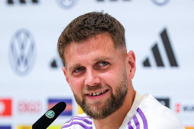 Niclas Fuellkrug (Deutschland, 09) laechelnd, GER, DFB, Pressekonferenz, Fussball Herren Nationalmannschaft Deutschland, UEFA Fussball Europameisterschaft 2024, Herzogenaurach 10.06.2024. GER, DFB, Pressekonferenz, Fussball Herren Nationalmannschaft Deutschland, UEFA Fussball Europameisterschaft 2024, Herzogenaurach 10.06.2024. Herzogenaurach Copyright: xEibner-Pressefoto FlorianxWieganx EP_FWD
