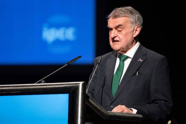 Herbert REUL, CDU, Innenminister, Minister des Innern des Landes Nordrhein-Westfalen, bei seiner Rede Eroeffnung des IPCC International Police cooperation Center fuer die UEFA Fussball Europameisterschaft 2024, , Neuss, am 10.06.2024. Â