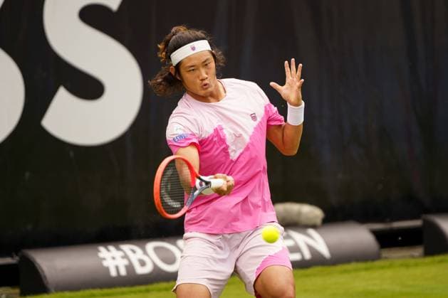 BOSS Open ATP, Tennis Herren 250 2024; Stuttgart, 10.06.2024 Zhizhen Zhang (CHN, China); Erste Runde BOSS Open 2024, ATP 250, Anlage des TC Weissenhof am 10.06.2024, Stuttgart. Copyright: xBEAUTIFULxSPORTSx Pajonkx