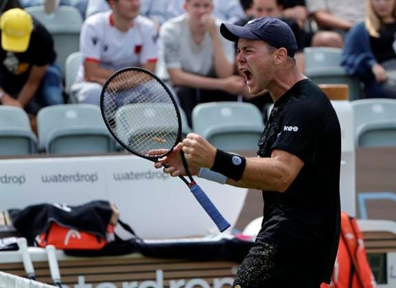 10.06.2024, Boss Open 2024, ATP, Tennis Herren Tour 250, TC Weissenhof Stuttgart, Tennis, im Bild: Dominik Koepfer (GER) Sieger vs Zhizhen Zhang (CHN)