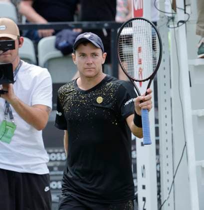 10.06.2024, Boss Open 2024, ATP, Tennis Herren Tour 250, TC Weissenhof Stuttgart, Tennis, im Bild: Dominik Koepfer (GER) Sieger vs Zhizhen Zhang (CHN)