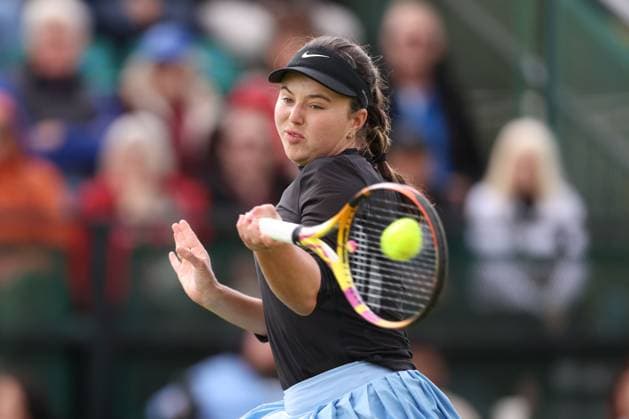 Kayla Day during her 1st round match on Centre Court against Heather Watson Rothesay Open Nottingham, Day 1, Tennis, Lexus Nottingham Tennis Centre, Nottingham, UK - 10 June 2024  Copyright: xRyanxBrowne Shutterstockx 14523726bs