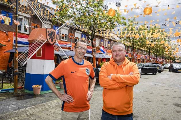 BREDA - 10-06 -2024. Oranjestraat Ahornstraat Breda. (l-r) Christiaan de Leij, Jaimy Weijgers Oranjestraat Ahornstraat Breda  x25461976x Copyright: