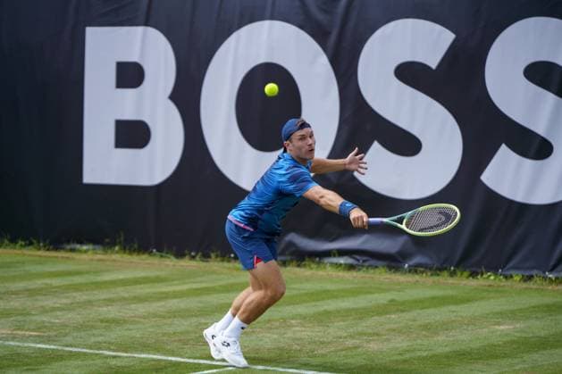 BOSS Open ATP, Tennis Herren 250 2024; Stuttgart, 10.06.2024 Lucas Miedler (AUT, Österreich); Erste Runde BOSS Open 2024, ATP 250, Anlage des TC Weissenhof am 10.06.2024, Stuttgart. Copyright: xBEAUTIFULxSPORTSx Pajonkx
