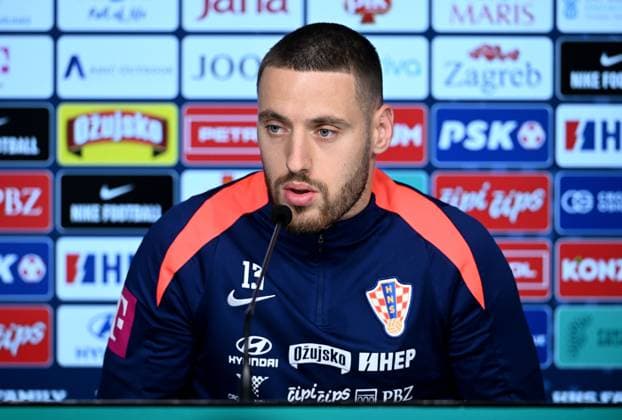Croatia EURO 2024 press conference, PK, Pressekonferenz Nikola Vlasic of Croatia speak during a Croatia national team, Nationalteam press conference at UEFA EURO, EM, Europameisterschaft,Fussball 2024 Croatia base camp in Neuruppin, Germany on June 10, 2024. MarkoxLukunic PIXSELL