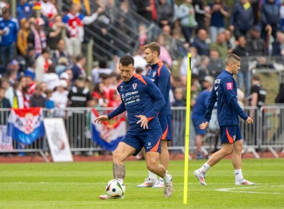 Fussball, Herren, Saison 2023 2024, EM 2024 in Deutschland, Training Kroatien im Volksparkstadion in Neuruppin, Ivan Perisic (Kroatien), 10.06. 2024, Copyright: xMatthiasxKochx