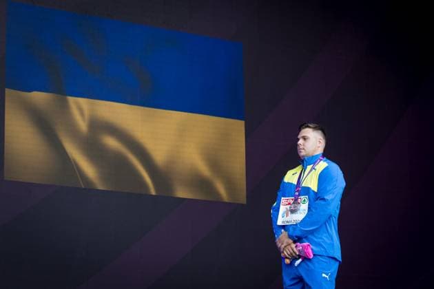 Leichtathletik-Europameisterschaften; Rom, 10.06.2024 Mykhaylo KOKHAN (UKR) with the bronze medal in the hammer throw at the victory ceremony at the European Athletics Championships on June 10, 2024 in Rome. Copyright: xBEAUTIFULxSPORTS OlafxRellischx