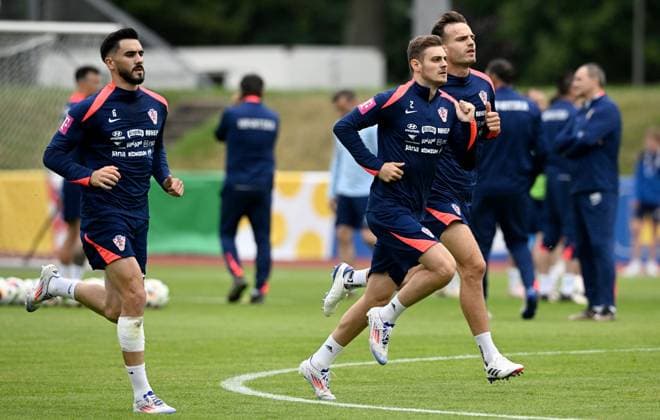 Croatia national team, Nationalteam Training Session Croatia National Team is pictured during a training session at UEFA EURO, EM, Europameisterschaft,Fussball 2024 Croatia base camp in Neuruppin, Germany on June 10, 2024. LukaxStanzl PIXSELL