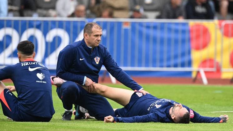 Neuruppin, Germany, 100624. Volksparkstadion. Training of the Croatian national team, Nationalteam before the 2024 European Football Championship in Germany. Photo: Ante Cizmic CROPIX Zagreb Croatia Copyright: xxAntexCizmicx trening_reprezentacija3-100624