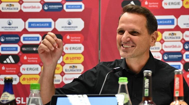 11.06.2024 - 1. FC Nürnberg Nuernberg FCN Club - Medientermin - Pressekonferenz Vorstellung neuer Trainer Cheftrainer - - xwoxzix - Joti Chatzialexiou ( Vorstand 1. FC Nürnberg FCN )