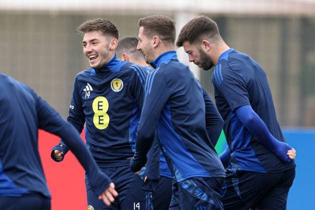 Billy Gilmour of Scotland during the training session Scotland Training Session and press conference, PK, Pressekonferenz UEFA European Championship, EM, Europameisterschaft 2024, Group A Football, Stadion am Groben, Garmisch-Partenkirchen, Germany, 11 Jun 2024 EDITORIAL USE ONLY No use with unauthorised audio, video, data, fixture lists, club league logos or live services. Online in-match use limited to 120 images, no video emulation. No use in betting, games or single club league player publications. Copyright: xPaulxCurrie Shutterstockx 14523736a