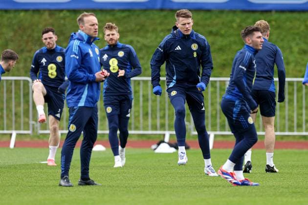 Scott McTominay of Scotland during the training session Scotland Training Session and press conference, PK, Pressekonferenz UEFA European Championship, EM, Europameisterschaft 2024, Group A Football, Stadion am Groben, Garmisch-Partenkirchen, Germany, 11 Jun 2024 EDITORIAL USE ONLY No use with unauthorised audio, video, data, fixture lists, club league logos or live services. Online in-match use limited to 120 images, no video emulation. No use in betting, games or single club league player publications. Copyright: xPaulxCurrie Shutterstockx 14523736m
