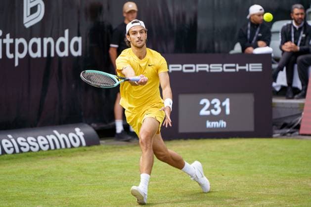 BOSS Open ATP, Tennis Herren 250 2024; Stuttgart, 11.06.2024 Lorenzo Musetti (ITA, Italien); BOSS Open 2024, ATP 250, Anlage des TC Weissenhof am 10.06.2024, Stuttgart. Copyright: xBEAUTIFULxSPORTSx Pajonkx