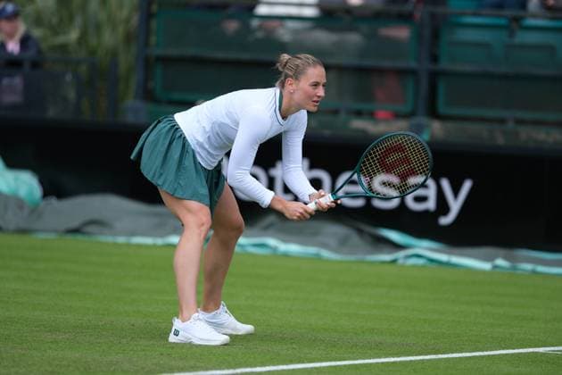 11th June 2024; Lexus Nottingham Tennis Centre, Nottingham, England; Rothesay Nottingham Open, Day 2; Marta Kostyuk waiting for the serve from Daria Snigur, womens singles  ActionPlus12653481 PaulxBonser