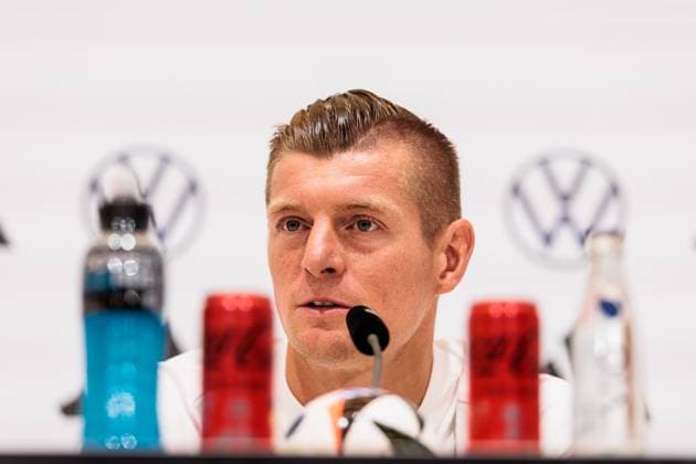 Trainingslager Vorbereitung UEFA EURO 2024 Deutschland; 11.06.2024 Toni Kroos (Deutschland, 8) Trainingslager Vorbereitung UEFA EURO 2024 Deutschland - Pressekonferenz; HerzoBase, Herzogenaurach am 11.06.2024 Copyright: xBEAUTIFULxSPORTS Wunderlx