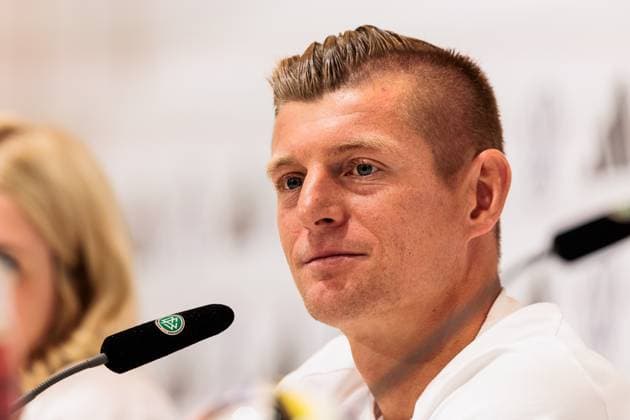 Trainingslager Vorbereitung UEFA EURO 2024 Deutschland; 11.06.2024 Toni Kroos (Deutschland, 8) Trainingslager Vorbereitung UEFA EURO 2024 Deutschland - Pressekonferenz; HerzoBase, Herzogenaurach am 11.06.2024 Copyright: xBEAUTIFULxSPORTS Wunderlx