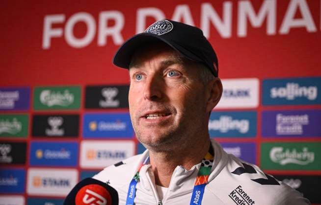 EURO 2024, Nationalteam Dänemark, Pressekonferenz Fussball International EURO 2024 11.06.2024 PK, Mixed Zone Team Daenemark in Freudenstadt: Trainer Kasper Hjulmand
