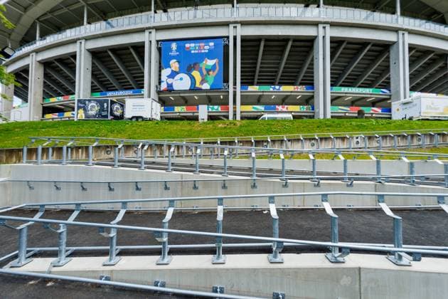 Stadium Open Media Day; Arena Frankfurt, 11.06.2024 Barrierefreier Aufgang zum Stadion für Gehbehinderte; Stadium Open Media Day; Arena Frankfurt, 11.06.2024 Copyright: xBEAUTIFULxSPORTS Hahnex