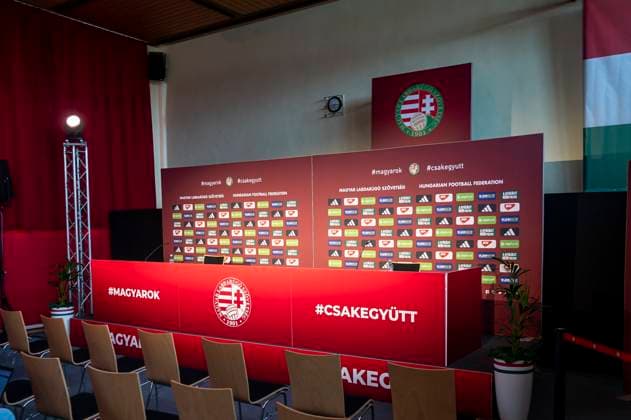EURO 2024, Nationalteam Ungarn, Pressekonferenz Medienzentrum Ungarn GER, Pressekonferenz Ungarische Nationalmannschaft, Fussball, Euro, UEFA, 11.06.2024, GER, Pressekonferenz Ungarische Nationalmannschaft, Fussball, Euro, UEFA, 11.06.2024 Weiler im Allgaeu Copyright: xEibner-Pressefoto FlorianxWolfx EP_FWF