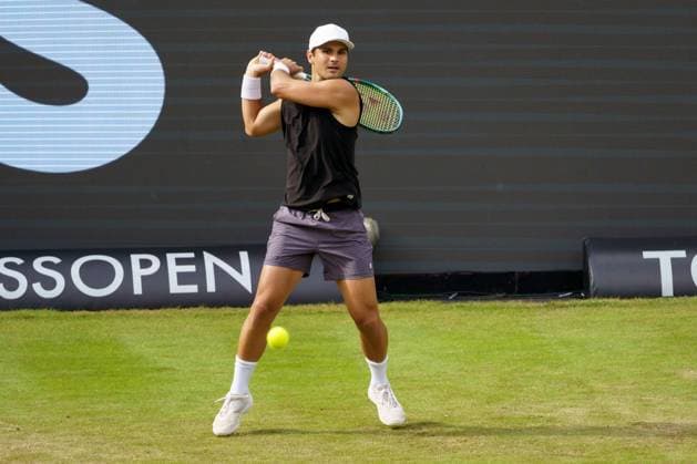 BOSS Open ATP, Tennis Herren 250 2024; Stuttgart, 11.06.2024 Marcos Giron (USA, Vereinigte Staaten von Amerika); BOSS Open 2024, ATP 250, Anlage des TC Weissenhof am 10.06.2024, Stuttgart. Copyright: xBEAUTIFULxSPORTSx Pajonkx
