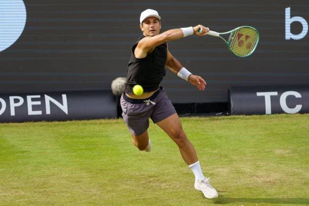 BOSS Open ATP, Tennis Herren 250 2024; Stuttgart, 11.06.2024 Marcos Giron (USA, Vereinigte Staaten von Amerika); BOSS Open 2024, ATP 250, Anlage des TC Weissenhof am 10.06.2024, Stuttgart. Copyright: xBEAUTIFULxSPORTSx Pajonkx