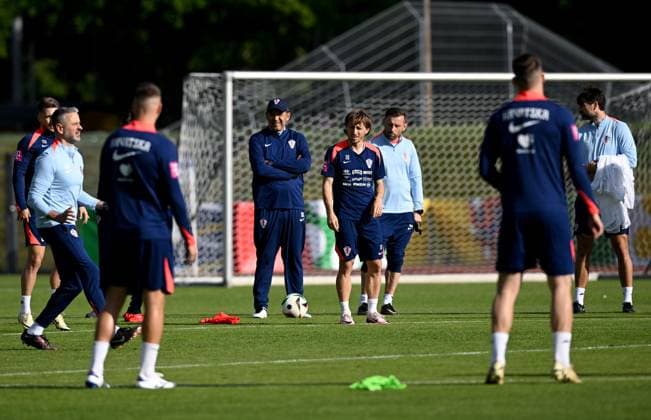 EURO 2024, Nationalteam Kroatien, Training Croatia national team, Nationalteam Training Session Croatia National Team is pictured during a training session at UEFA EURO, EM, Europameisterschaft,Fussball 2024 Croatia base camp in Neuruppin, Germany on June 10, 2024. MarkoxLukunic PIXSELL