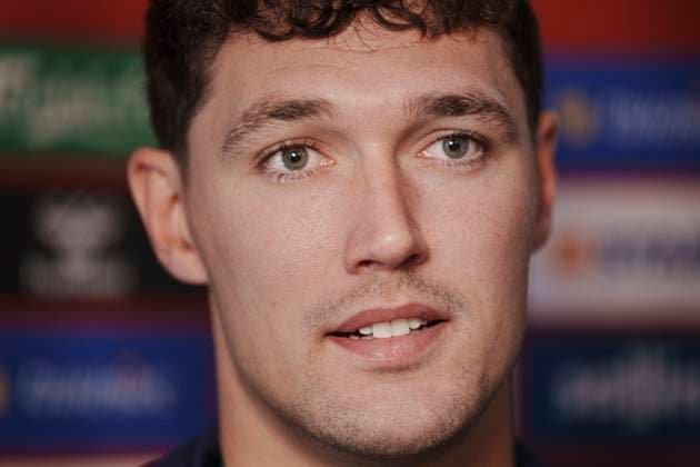 Denmarks player Andreas Christensen talks to the media in Freudenstadt, Germany, Wednesday June 12, 2024 , Freudenstadt Tyskland Copyright: Ritzau Scanpix LiselottexSabroex spdk20240612-100549-L