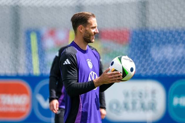 Oliver Baum (Deutschland , 12) am Ball, GER, DFB, Training, Fussball Herren Nationalmannschaft Deutschland, UEFA Fussball Europameisterschaft 2024, Herzogenaurach 12.06.2024. GER, DFB, Training, Fussball Herren Nationalmannschaft Deutschland, UEFA Fussball Europameisterschaft 2024, Herzogenaurach 12.06.2024. Herzogenaurach Copyright: xEibner-Pressefoto FlorianxWieganx EP_FWD