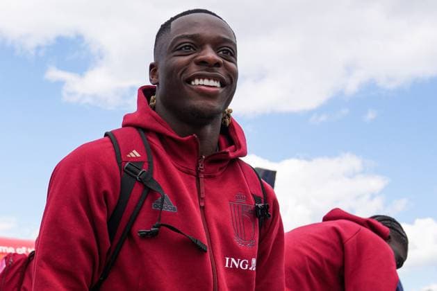 Belgium Media Activities UEFA EURO, EM, Europameisterschaft,Fussball 2024 12 06 2024 LUDWIGSBURG, GERMANY - JUNE 12 : Doku Jeremy forward of Belgium pictured during arrival at the UEFA Euro 2024 European Football Championship tournament on June 12, 2024 in Ludwigsburg, Germany, 12 06 2024 Ludwigsburg Germany  Copyright: xRoyalxBelgianxFootballxAssociationx