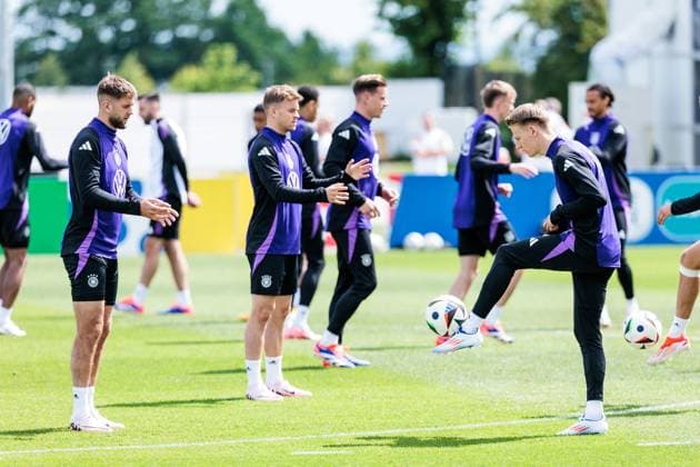 Trainingslager Vorbereitung UEFA EURO 2024 Deutschland; 12.06.2024 Chris Führich (Deutschland, 11) am Ball Trainingslager Vorbereitung UEFA EURO 2024 Deutschland - Training; HerzoBase, Herzogenaurach am 12.06.2024 Copyright: xBEAUTIFULxSPORTS Wunderlx