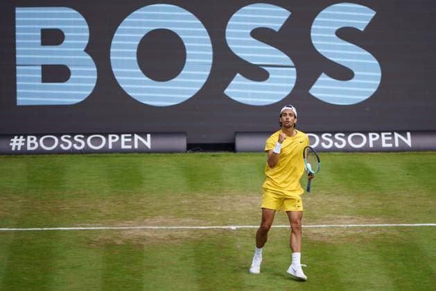 Sport Bilder des Tages BOSS Open ATP, Tennis Herren 250 2024; Stuttgart, 12.06.2024 Lorenzo Musetti (ITA, Italien); BOSS Open 2024, ATP 250, Anlage des TC Weissenhof am 12.06.2024, Stuttgart. Copyright: xBEAUTIFULxSPORTSx Pajonkx